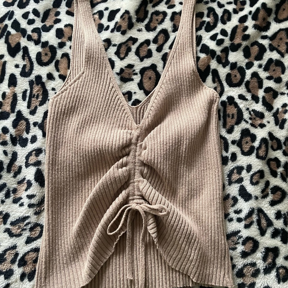 Cream knit cami